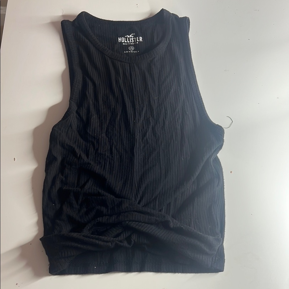 Hollister Black Sleeveless Muscle Tee